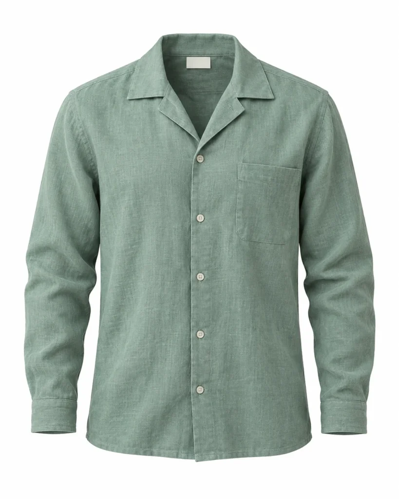 Hình sản phẩm áo linen LINENELLAR do TRIAM thực hiện